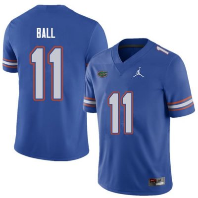 Men's Florida Gators #11 Neiron Ball NCAA Jordan Brand Royal Authentic Stitched College Football Jersey UQP4362HC